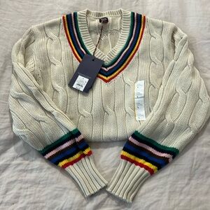 Rowing Blazers multicolor stripe tennis sweater S